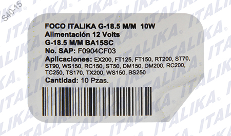 FOCO G-18.5 M/M 10W (CJA 10 PIEZ