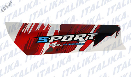 ETIQUETA CUBIERTA AMORTIGUADOR DER