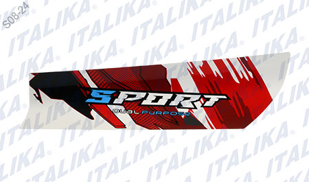 ETIQUETA CUBIERTA AMORTIGUADOR IZQ