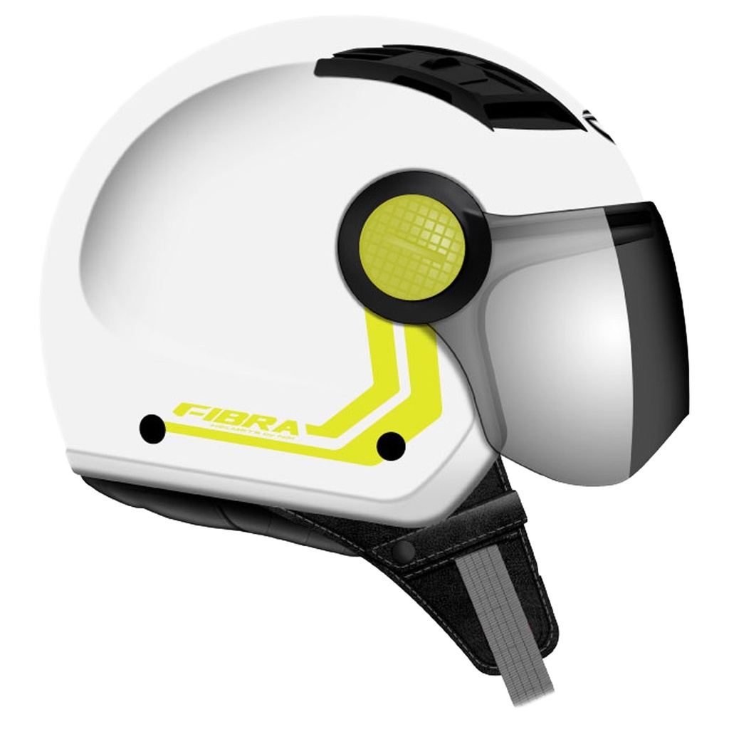 CASCO MEGA SOLID XL BLANCO AMARILLO