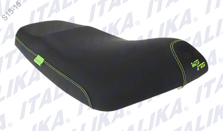 ASIENTO NEGRO COSTURA VERDE