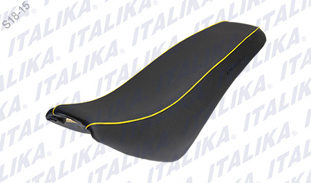 ASIENTO NEGRO LINEA AMARILLA