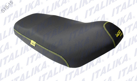 ASIENTO NEGRO COSTURA AMARILLO