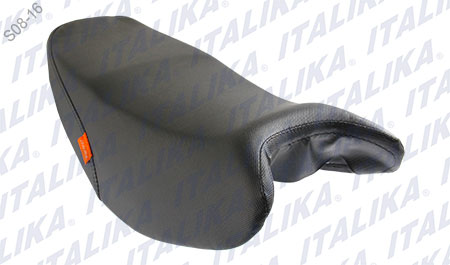 ASIENTO NEGRO ETIQUETA NARANJA