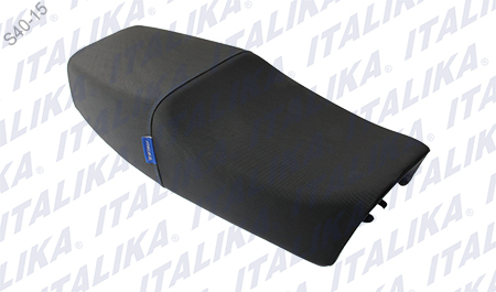 ASIENTO NEGRO ETIQUETA AZUL