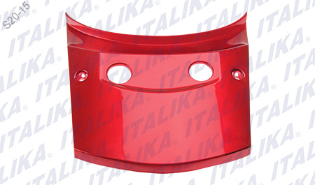 CUBIERTA TRAS ROJO METALICO