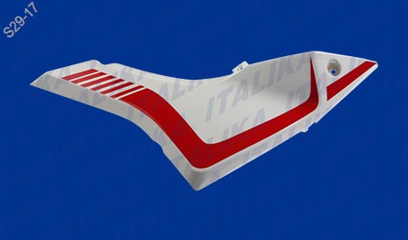 CUBIERTA LATERAL IZQ BLANCO ROJO