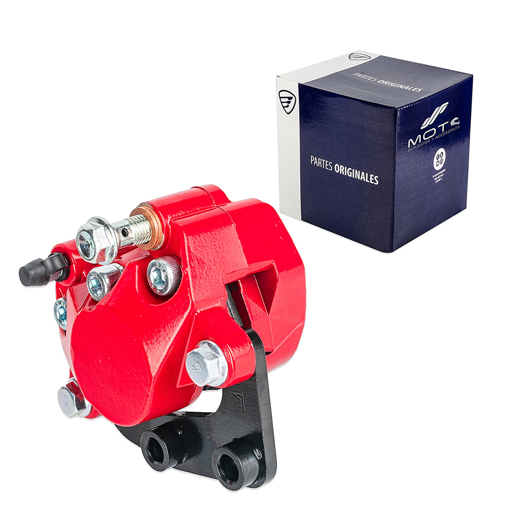 CALIPER FRENO TRAS ROJO CON ISOTIPO