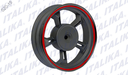 RIN TRAS NEGRO FILO ROJO