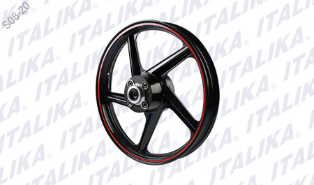 RIN TRAS NEGRO FILO ROJO