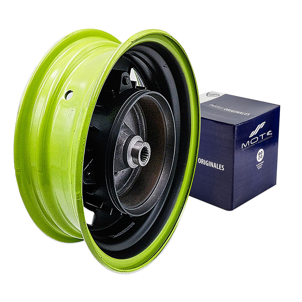 RIN TRAS NEGRO FILO VERDE FLUORESCENTE