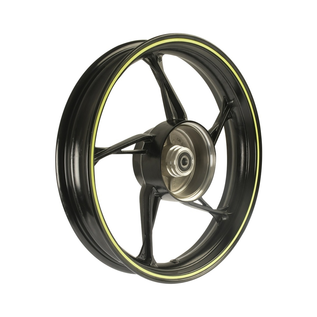 RIN TRAS NEGRO FILO AMARILLO