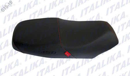 [F03010175] ASIENTO NEGRO COSTURA ROJA