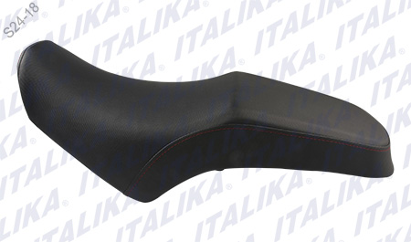 [F03010256] ASIENTO NEGRO COSTURAS ROJAS