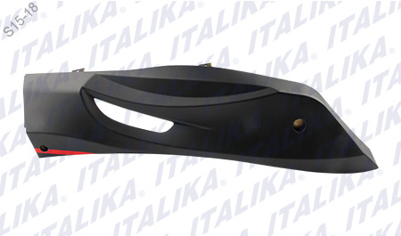 [F13010514] CUBIERTA LATERAL DER NEGRA VIVO ROJO