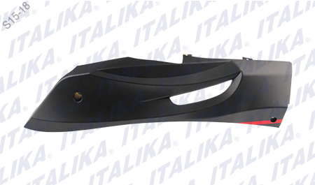 [F13010515] CUBIERTA LATERAL IZQ NEGRA VIVO ROJO