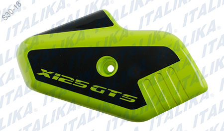 [F13011957] CUBIERTA AMORTIGUADOR IZQ VERDE LIMA NEG