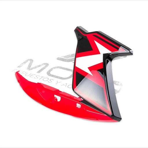 [F13012042] CUBIERTA TANQUE IZQ NEGRO ROJO