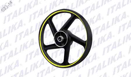 [F15030135] RIN TRAS NEGRO FILO AMARILLO