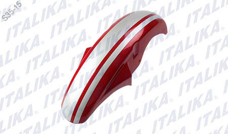 [F16010223] SALPICADERA DEL ROJO ROSA LINEAS PLATA
